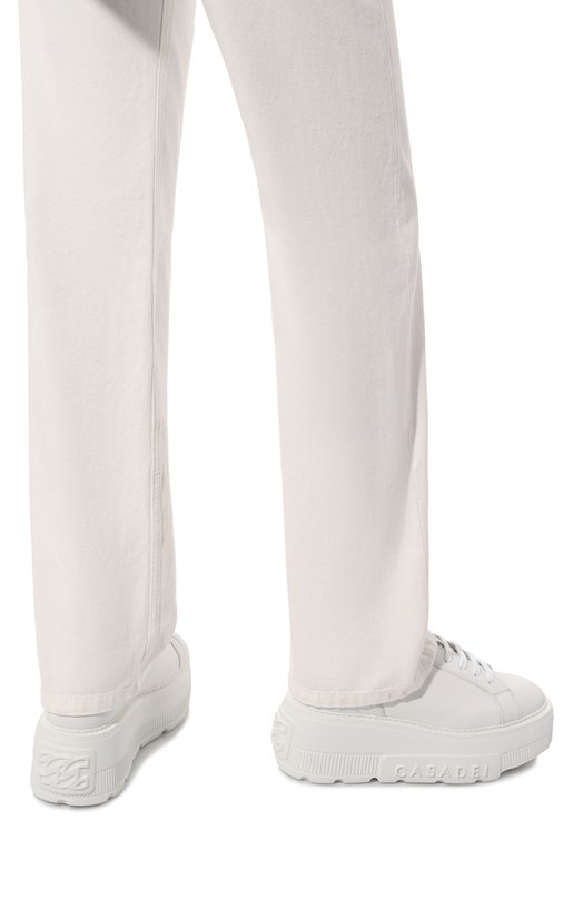 Кожаные кеды Nexus Casadei 2X924Z0711T04349999 Белый  2X924Z0711T04349999 Фото 3