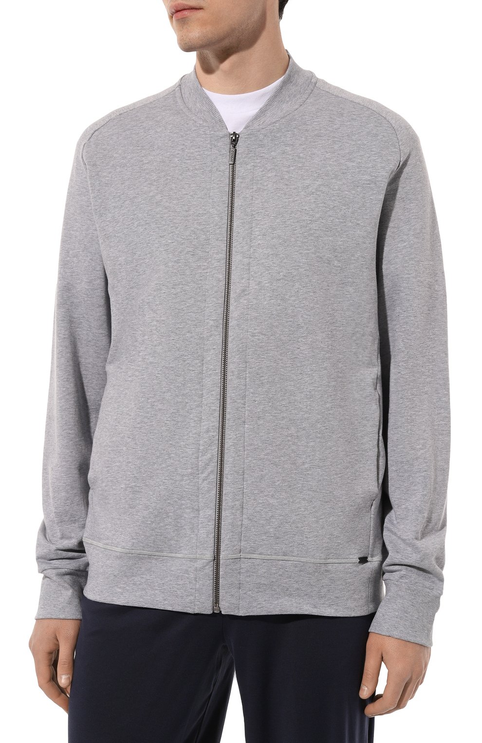 Хлопковая толстовка HANRO серого цвета по цене 24850 руб., арт. 075076., фото 3 Хлопковая толстовка HANRO, арт. 075076., фото 3