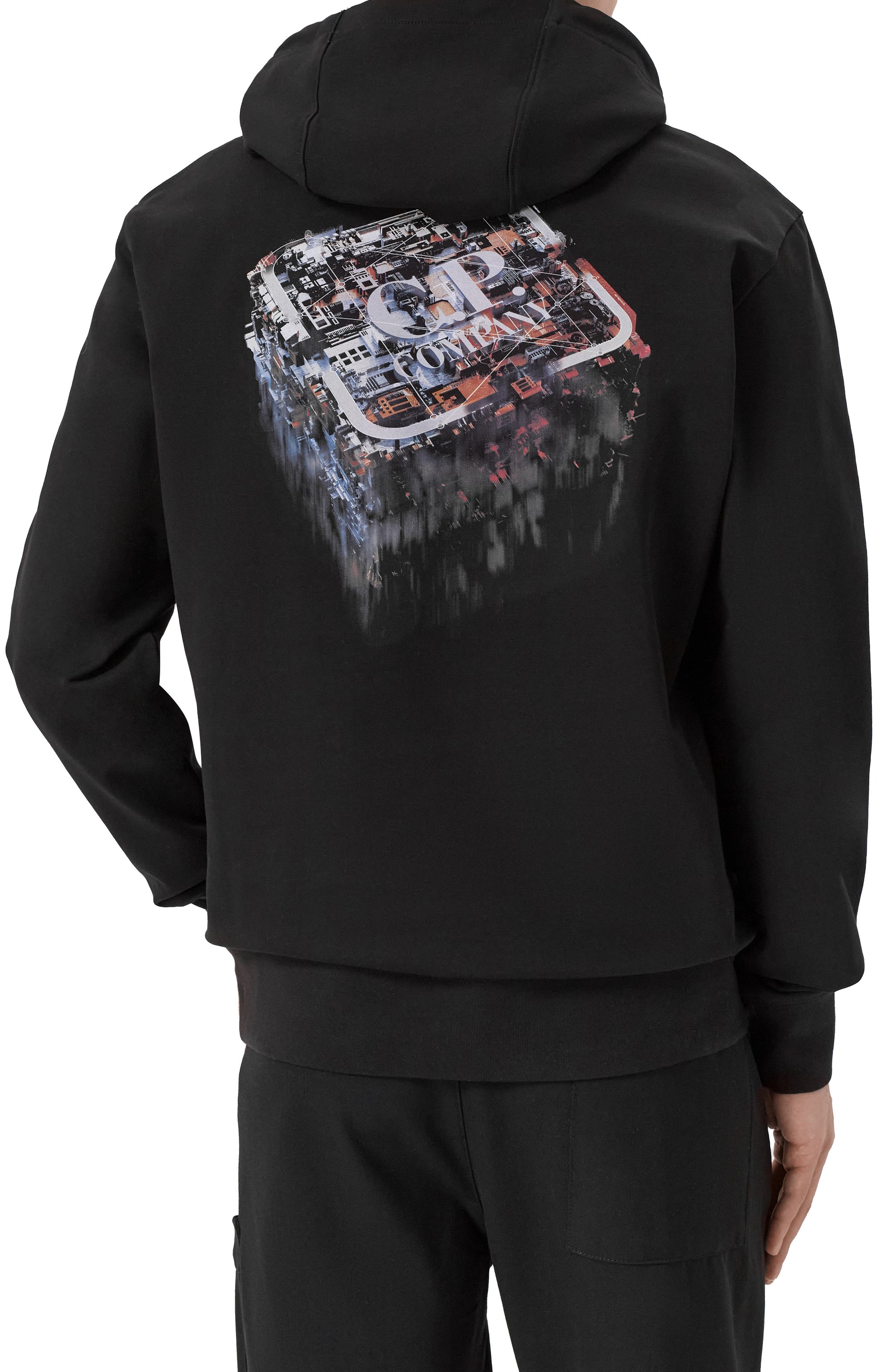 Хлопковое худи C.P. COMPANY черного цвета по цене 34350 руб., арт. 19CLSS062A006452W, фото 4 Хлопковое худи C.P. COMPANY, арт. 19CLSS062A006452W, фото 4