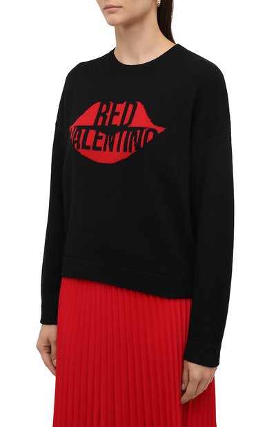 Свитер REDVALENTINO черного цвета по цене 36800 руб., арт. UR0KC03E/5F2, фото 3 Свитер REDVALENTINO, арт. UR0KC03E/5F2, фото 3