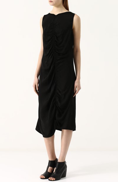 Платье-миди из смес и вискозы и хлопка с драпировкой RAQUEL ALLEGRA, арт. Y76-6739, фото 3