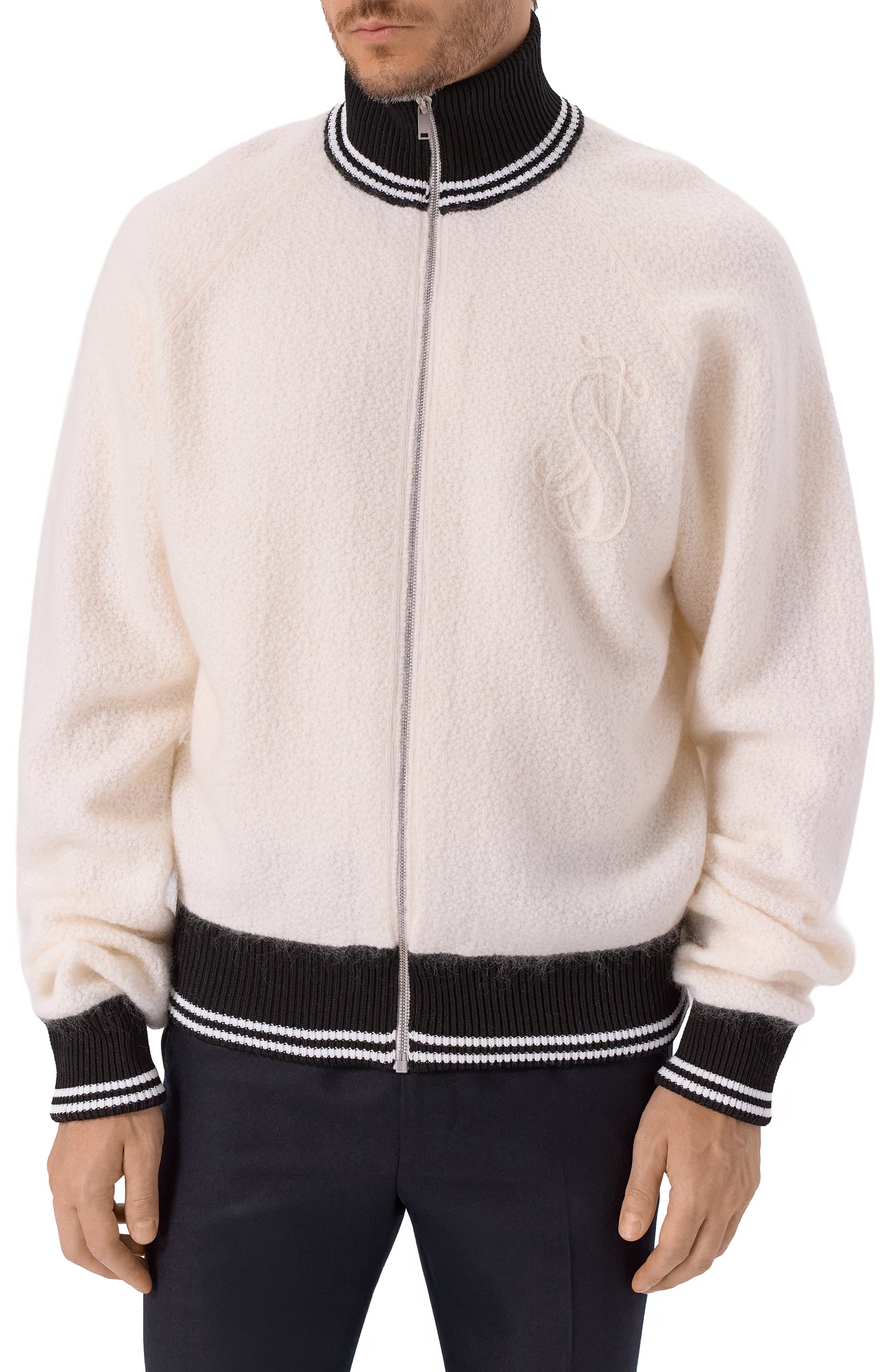 Кардиган JIL SANDER кремового цвета по цене 213000 руб., арт. J22HP0041-J14789, фото 3 Кардиган JIL SANDER, арт. J22HP0041-J14789, фото 3