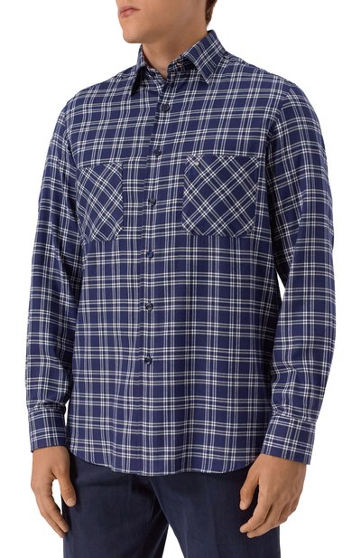 Рубашка из хлопка и лиоцелла STEFANO RICCI темно-синего цвета по цене 109000 руб., арт. SP008058/BN2821, фото 3 Рубашка из хлопка и лиоцелла STEFANO RICCI, арт. SP008058/BN2821, фото 3