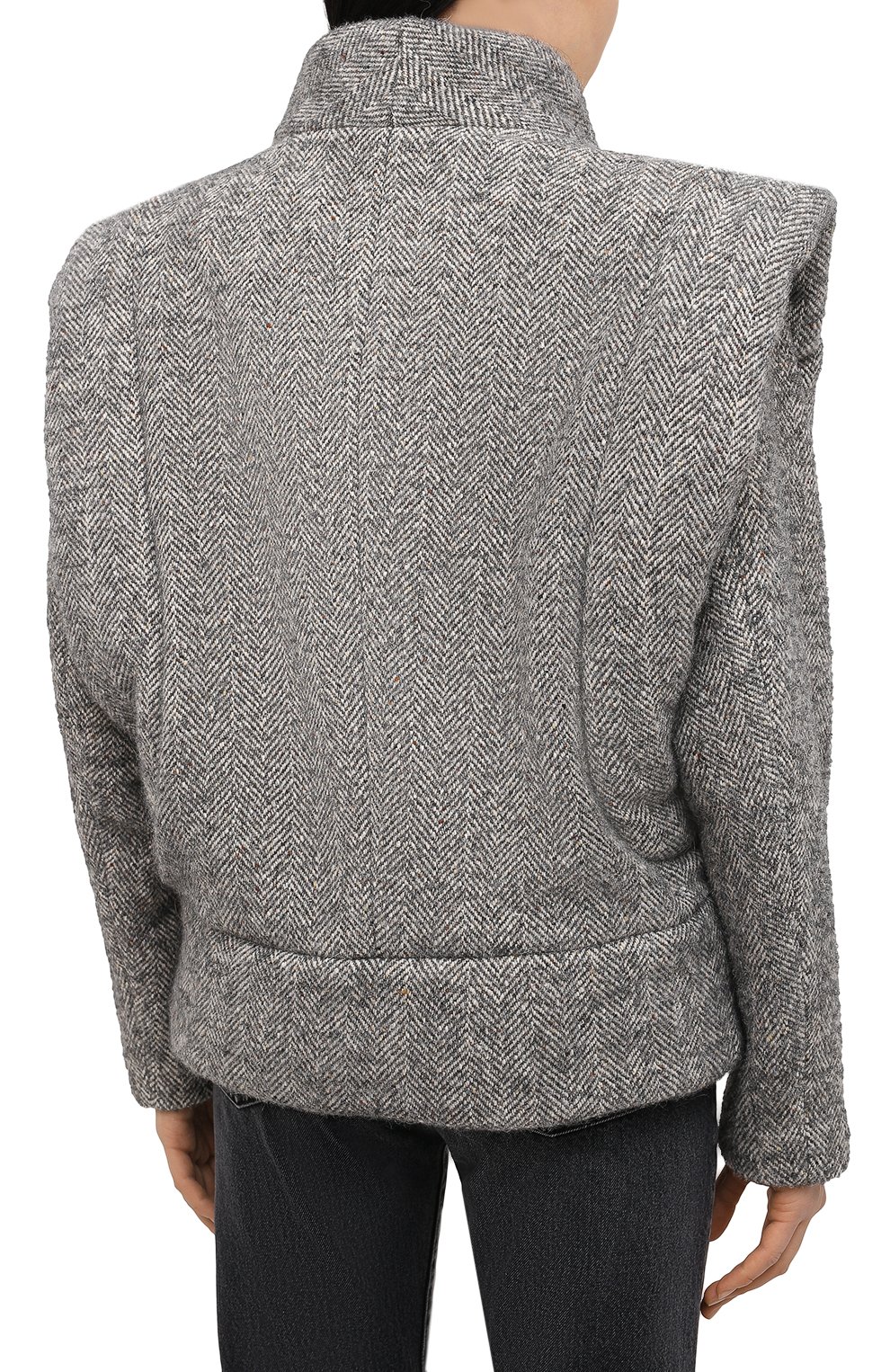 Шерстяная куртка ISABEL MARANT серого цвета по цене 106500 руб., арт. MA0887-20H020I/ANISEA, фото 4 Шерстяная куртка ISABEL MARANT, арт. MA0887-20H020I/ANISEA, фото 4