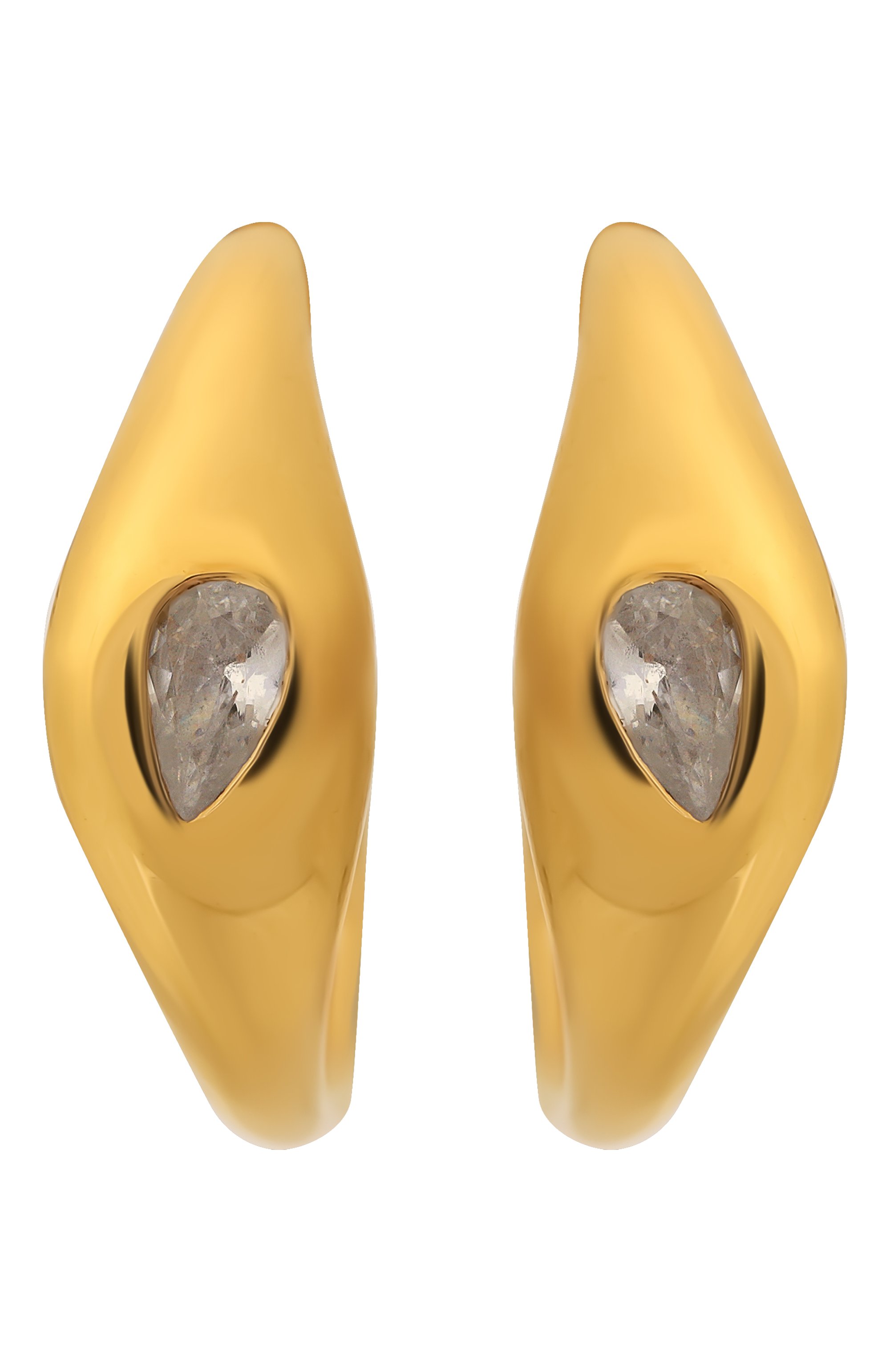 Серьги BONVO золотого цвета по цене 13600 руб., арт. LE0 MARQUISE EARRINGS, фото 1 Серьги BONVO, арт. LE0 MARQUISE EARRINGS, фото 1