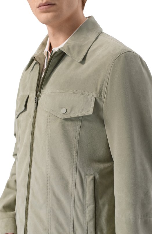 Замшевая куртка MVST M26.2PM.L001/L010 SUEDE Хаки  M26.2PM.L001/L010 SUEDE Фото 5