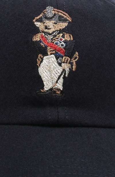 Шерстяная бейсболка с вышивкой RALPH LAUREN, арт. 790728203, фото 3