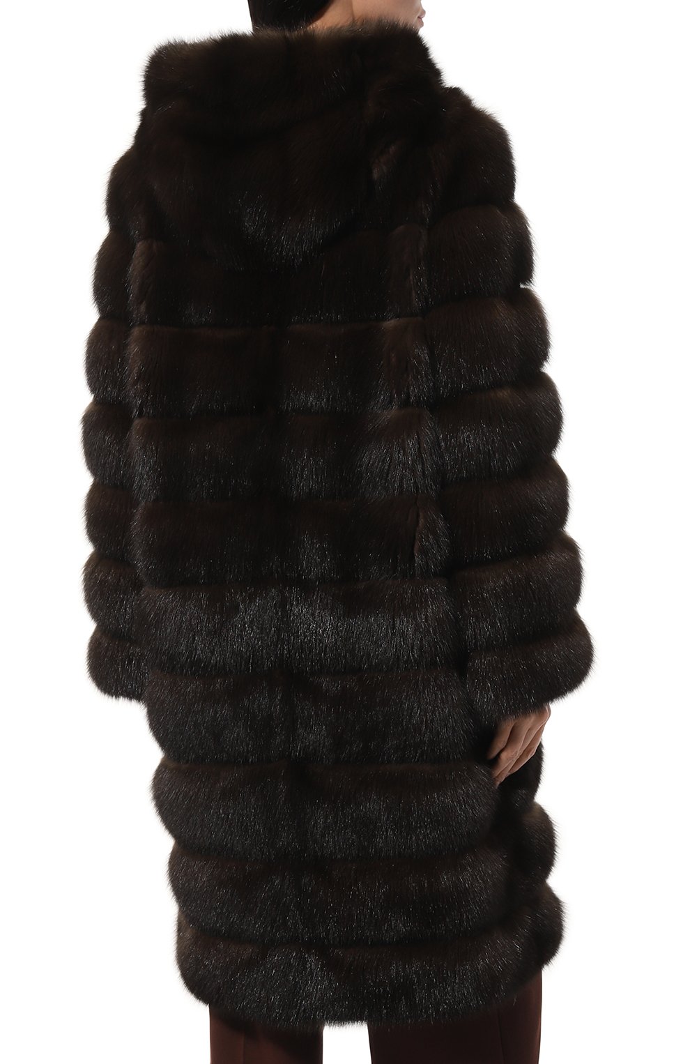 Двусторонняя шуба из меха соболя YVES SALOMON, арт. 9WYM48905ZIRV, фото 4