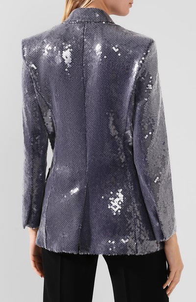 Жакет с пайетками ROLAND MOURET синего цвета по цене 216500 руб., арт. SS20/S0451/F0414, фото 4 Жакет с пайетками ROLAND MOURET, арт. SS20/S0451/F0414, фото 4