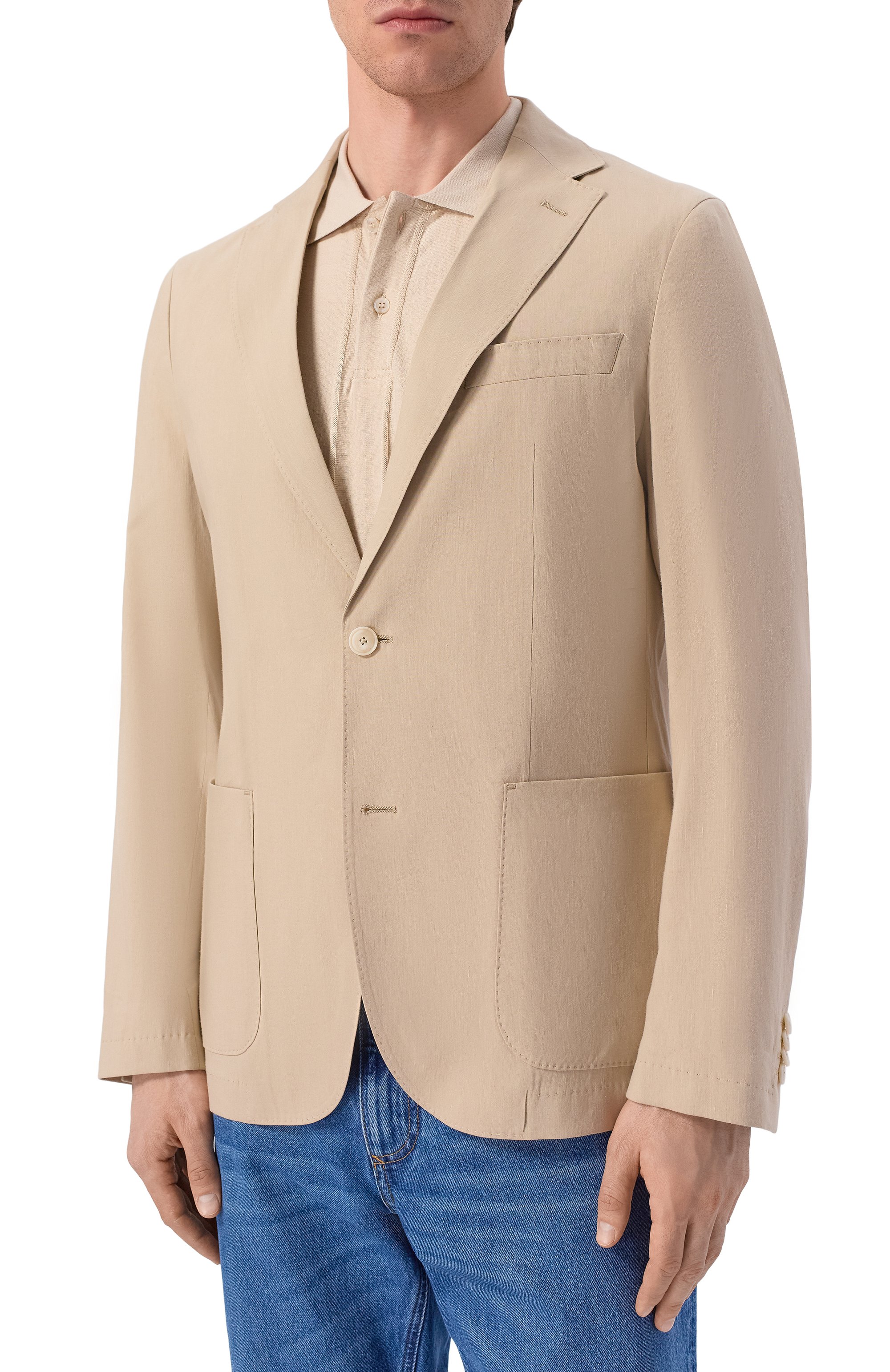 Пиджак изо льна и вискозы BOSS, арт. 50561959, фото 3