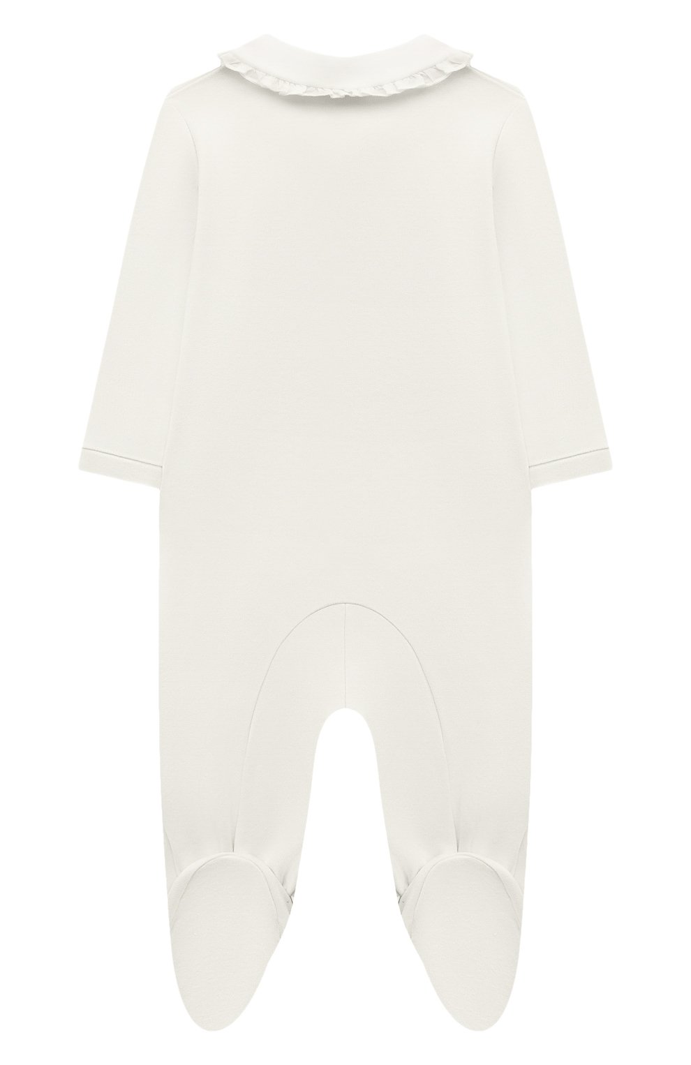 Хлопковый комбинезон MONNALISA белого цвета по цене 9380 руб., арт. 350200, фото 2 Хлопковый комбинезон MONNALISA, арт. 350200, фото 2