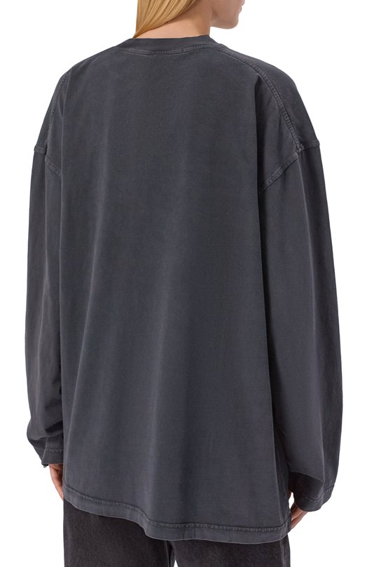 Хлопковый лонгслив Alexander Wang UCC1261109 Серый  UCC1261109 Фото 4