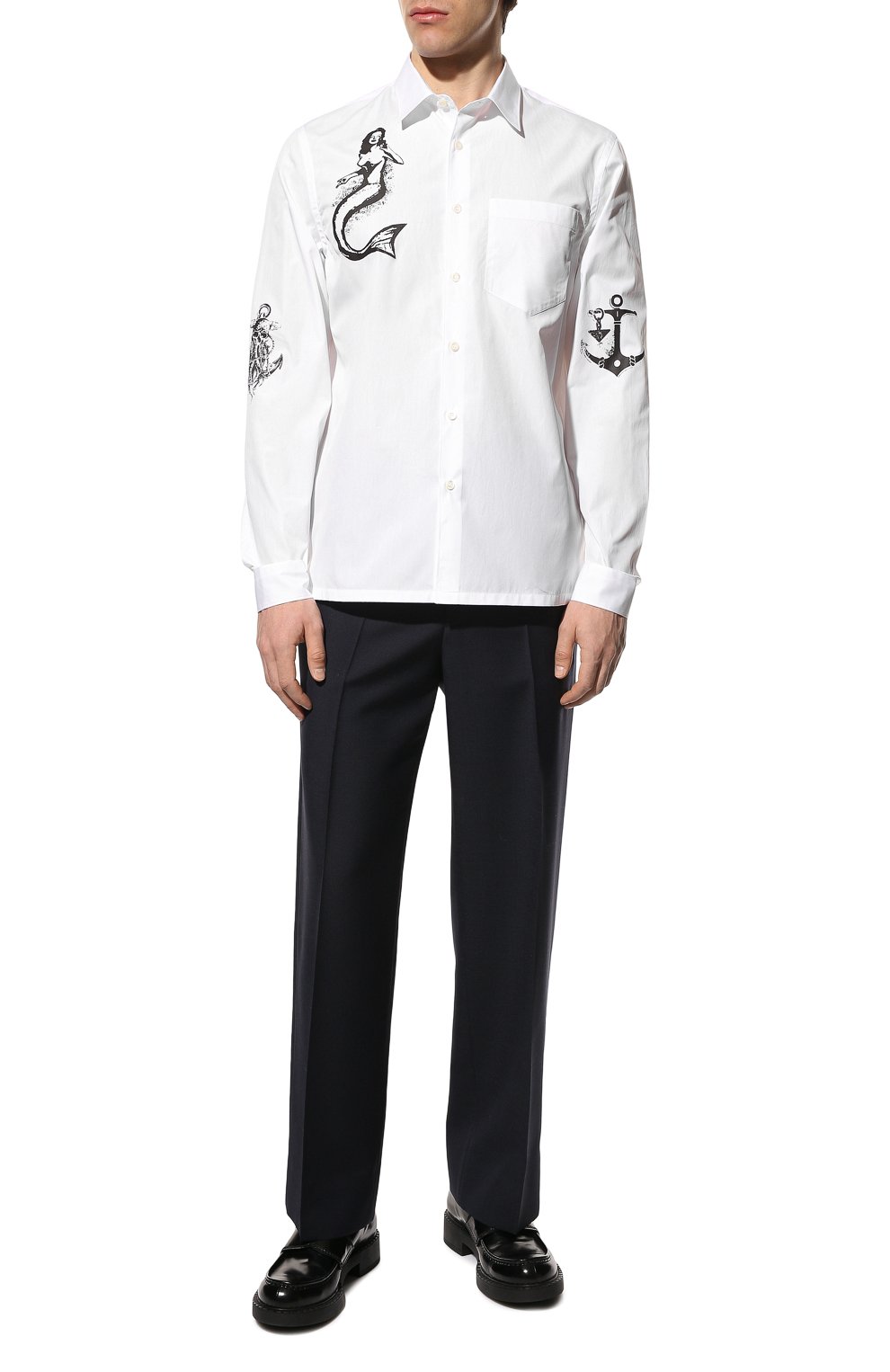 Хлопковая рубашка PRADA, арт. UCN425-10NF-F0009-221, фото 2