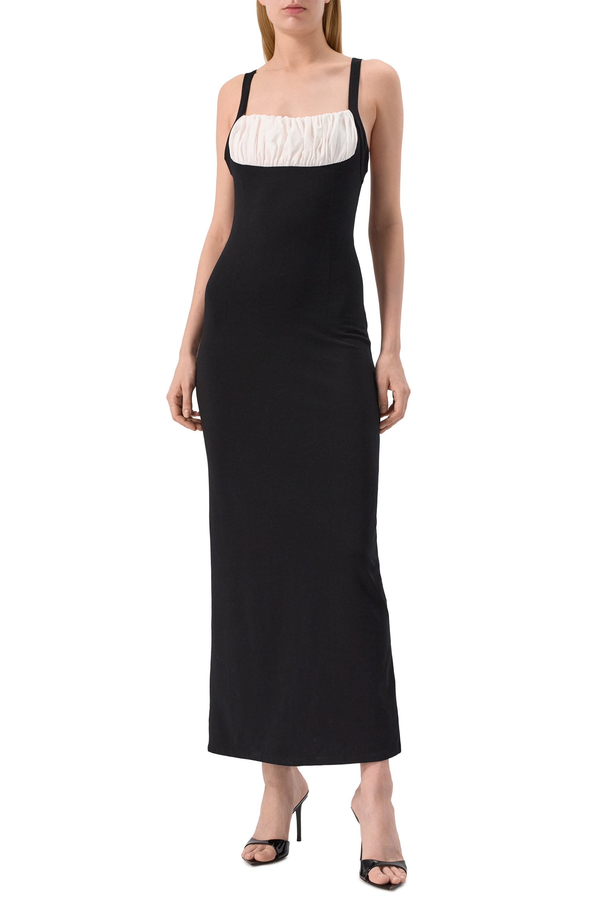 Хлопковое платье ROWEN ROSE черного цвета по цене 57100 руб., арт. RR_J124, фото 3 Хлопковое платье ROWEN ROSE, арт. RR_J124, фото 3