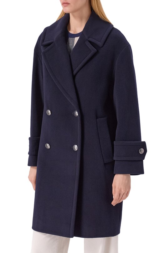 Пальто из шерсти и кашемира Cinzia Rocca BR26001/D8 Синий  BR26001/D8 Фото 3
