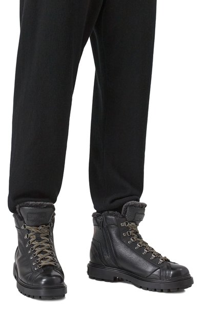 Кожаные хайкеры st. moritz SANTONI, арт. MGSG18190NERAYLW, фото 3