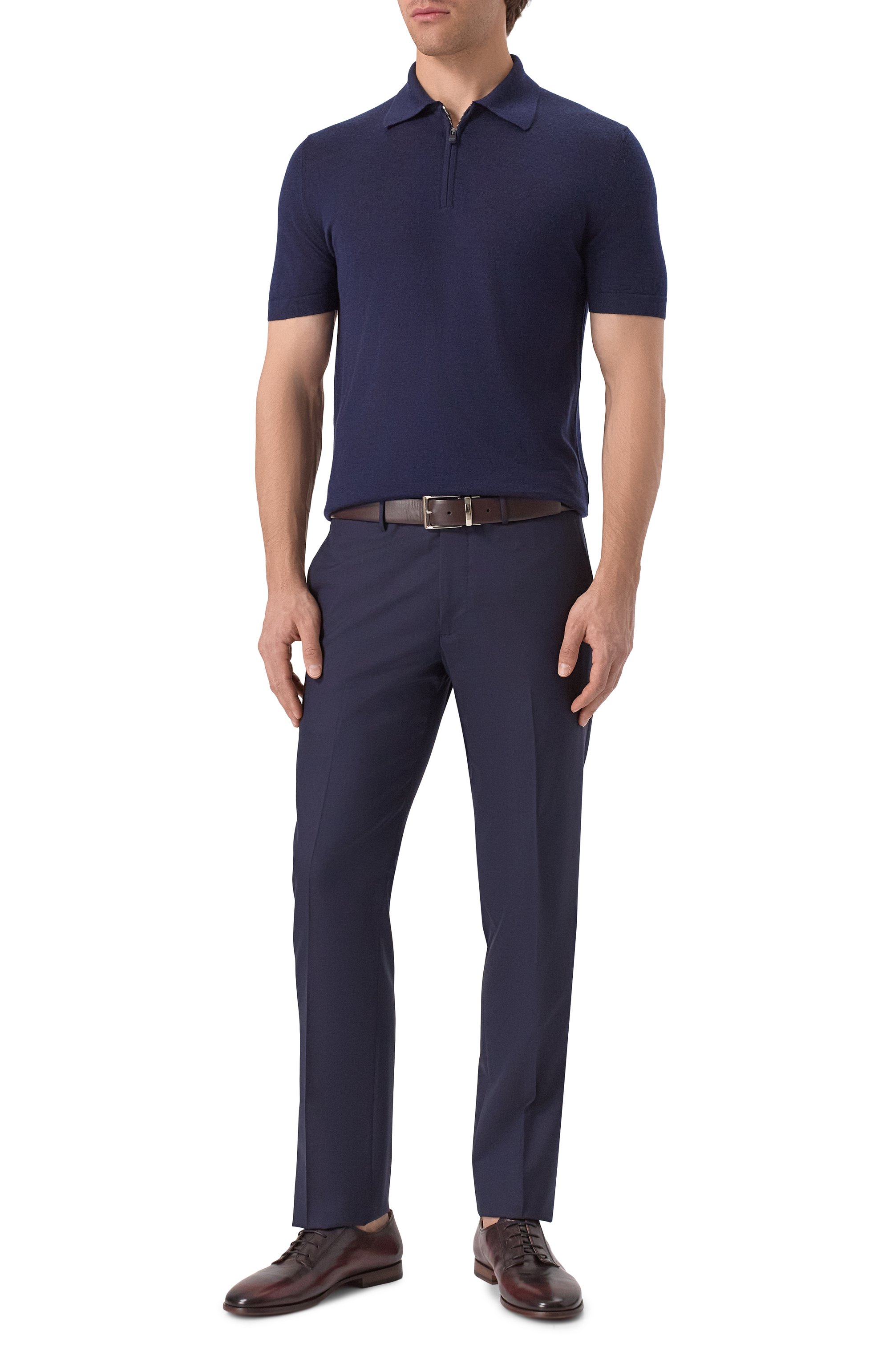 Поло из шерсти и шелка KITON, арт. UMM059205, фото 2