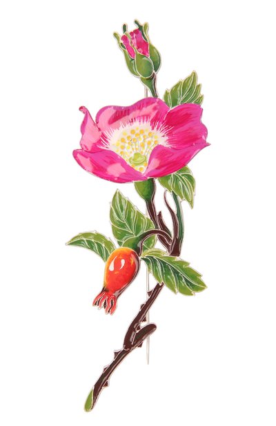 Брошь шиповник РУССКИЕ САМОЦВЕТЫ, арт. 41503, фото 1