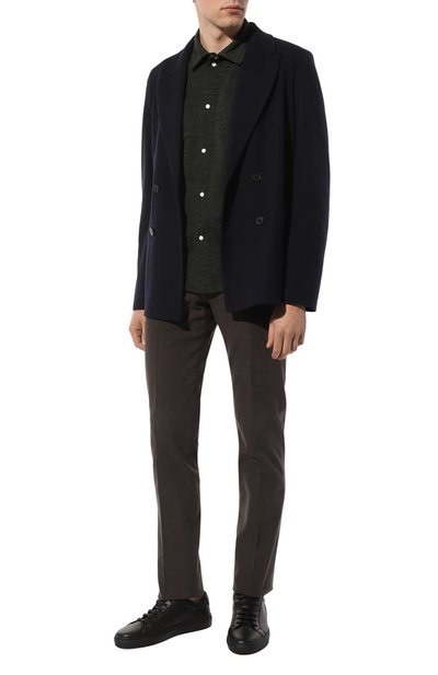 Кожаные кеды CORNELIANI черного цвета по цене 54350 руб., арт. 92TM37-3820955, фото 2 Кожаные кеды CORNELIANI, арт. 92TM37-3820955, фото 2