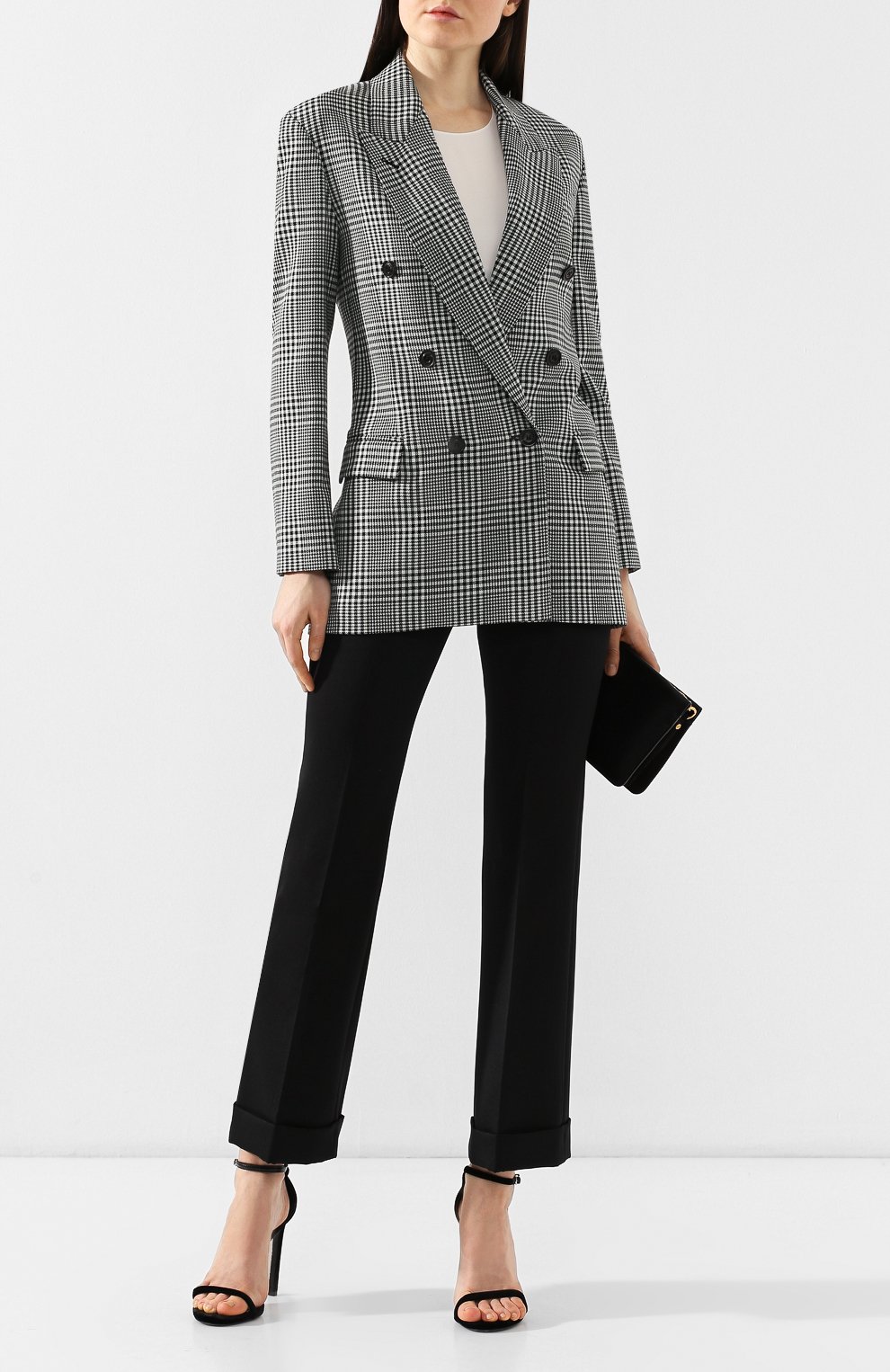 Шерстяной жакет BURBERRY черно-белого цвета по цене 199500 руб., арт. 8005207, фото 2 Шерстяной жакет BURBERRY, арт. 8005207, фото 2
