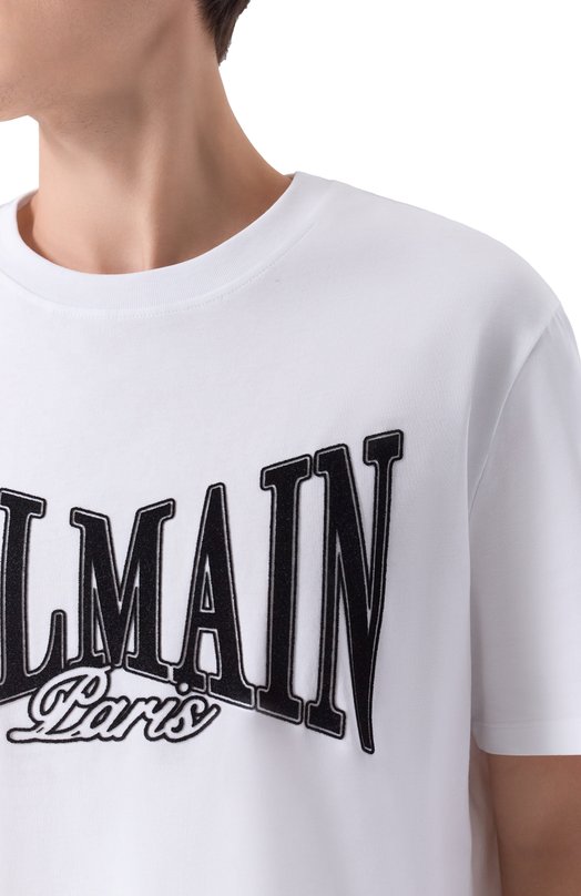 Хлопковая футболка Balmain FH0EG000/BD29 Белый  FH0EG000/BD29 Фото 5