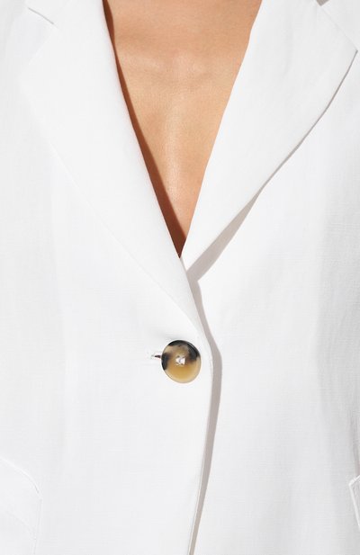 Жакет из вискозы и льна EMPORIO ARMANI белого цвета по цене 69350 руб., арт. 3R2G74/2NM8Z, фото 5 Жакет из вискозы и льна EMPORIO ARMANI, арт. 3R2G74/2NM8Z, фото 5