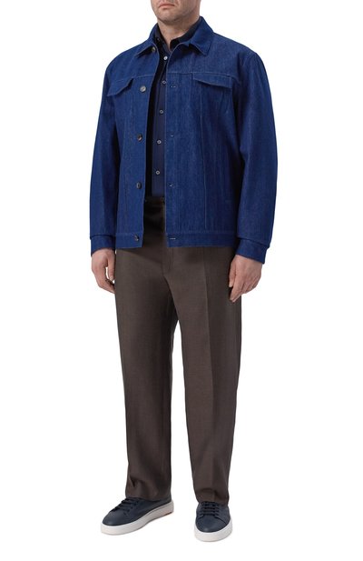 Мужские брюки из шерсти и льна CORNELIANI, арт. 274L27/2714164