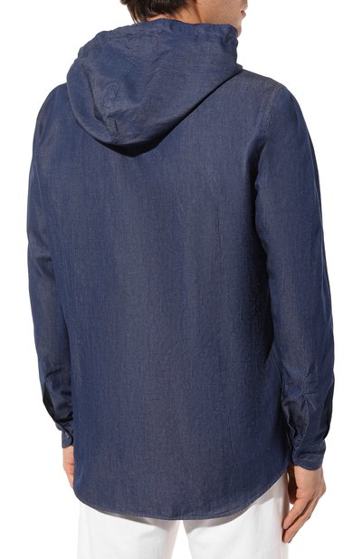 Рубашка из хлопка и льна ZILLI, арт. MFZ-7063-0001/0002, фото 4