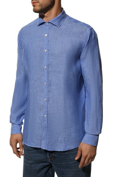 Льняная рубашка BROUBACK синего цвета по цене 18150 руб., арт. ASC-AUGUSTA-38/ATENE, фото 3 Льняная рубашка BROUBACK, арт. ASC-AUGUSTA-38/ATENE, фото 3