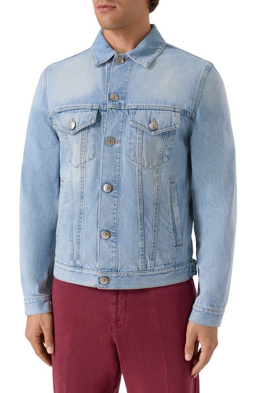 Джинсовая куртка Brunello Cucinelli M241P6909 Голубой  M241P6909 Фото 3