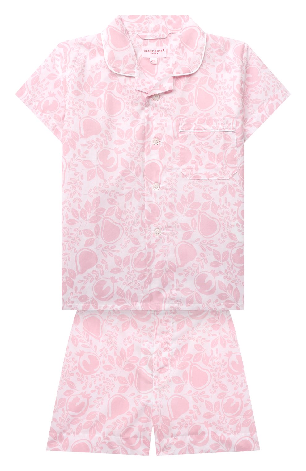 Хлопковая пижама DEREK ROSE розового цвета по цене 16350 руб., арт. 7035-NELS089P, фото 1 Хлопковая пижама DEREK ROSE, арт. 7035-NELS089P, фото 1
