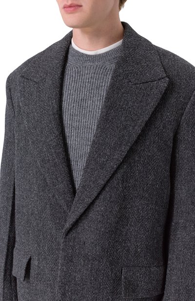 Шерстяное пальто JIL SANDER темно-серого цвета по цене 557500 руб., арт. J21AA0193/J40286, фото 5 Шерстяное пальто JIL SANDER, арт. J21AA0193/J40286, фото 5