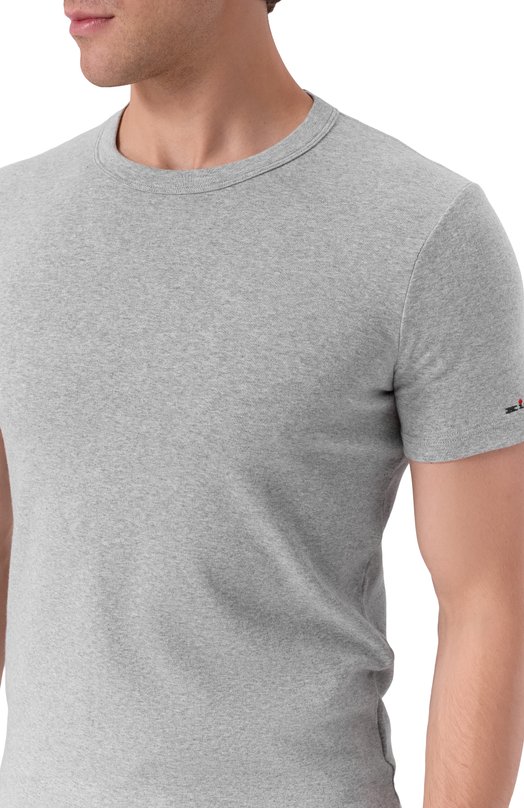 Хлопковая футболка Kiton UNWM008K0275H04 Серый  UNWM008K0275H04 Фото 5