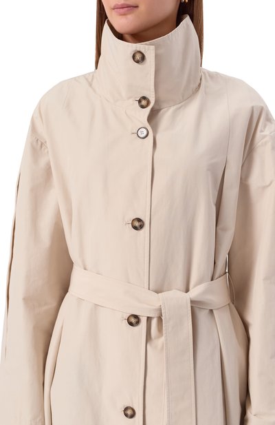 Плащ 12 STOREEZ кремового цвета по цене 35000 руб., арт. 130038, фото 5 Плащ 12 STOREEZ, арт. 130038, фото 5