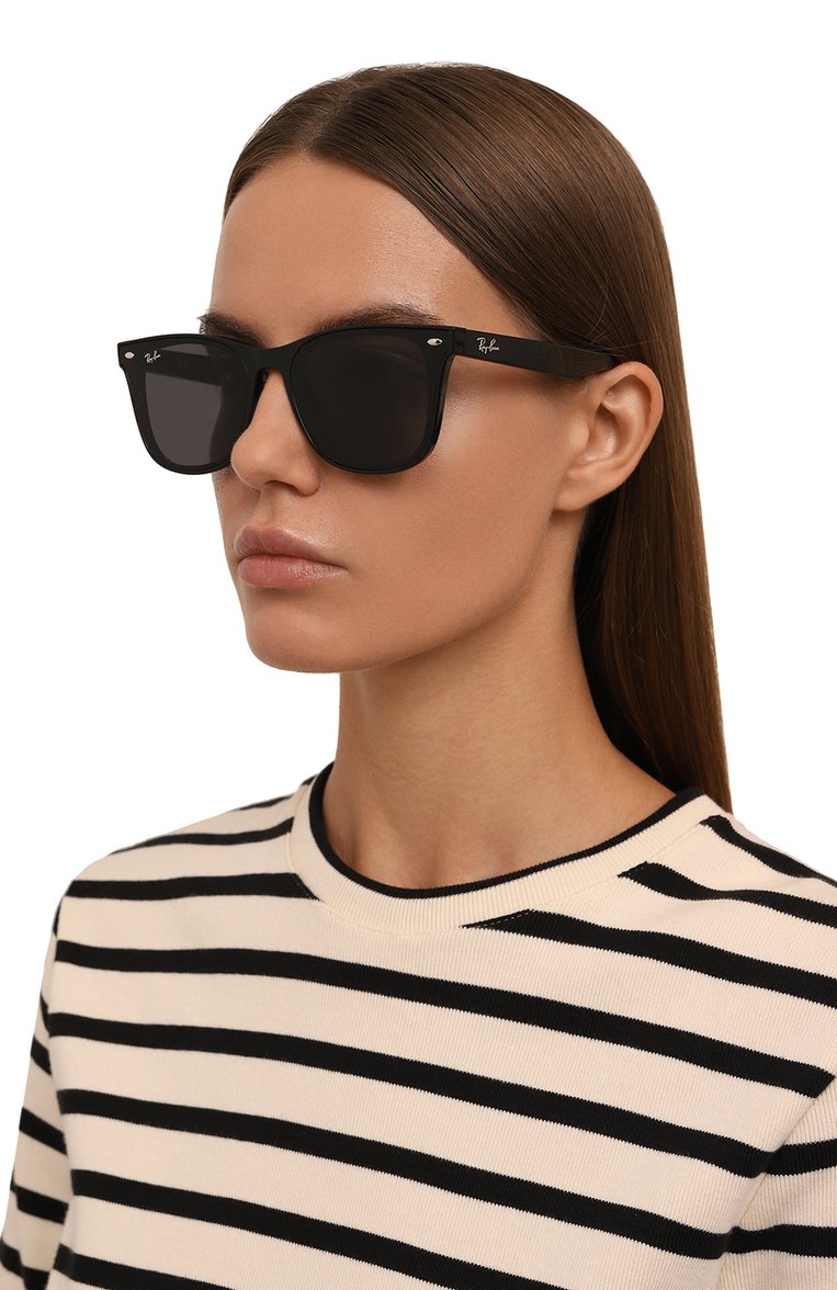 Женские солнцезащитные очки RAY-BAN черного цвета, арт. 4420-601/87 | Фото 2 (Региональные ограничения белый список (Axapta Mercury): Не проставлено; Нос: Не проставлено; Тип очков: С/з; Кросс-КТ: С/з-унисекс; Материал: Пластик; Очки форма: Квадратные; Оптика Гендер: оптика-унисекс)