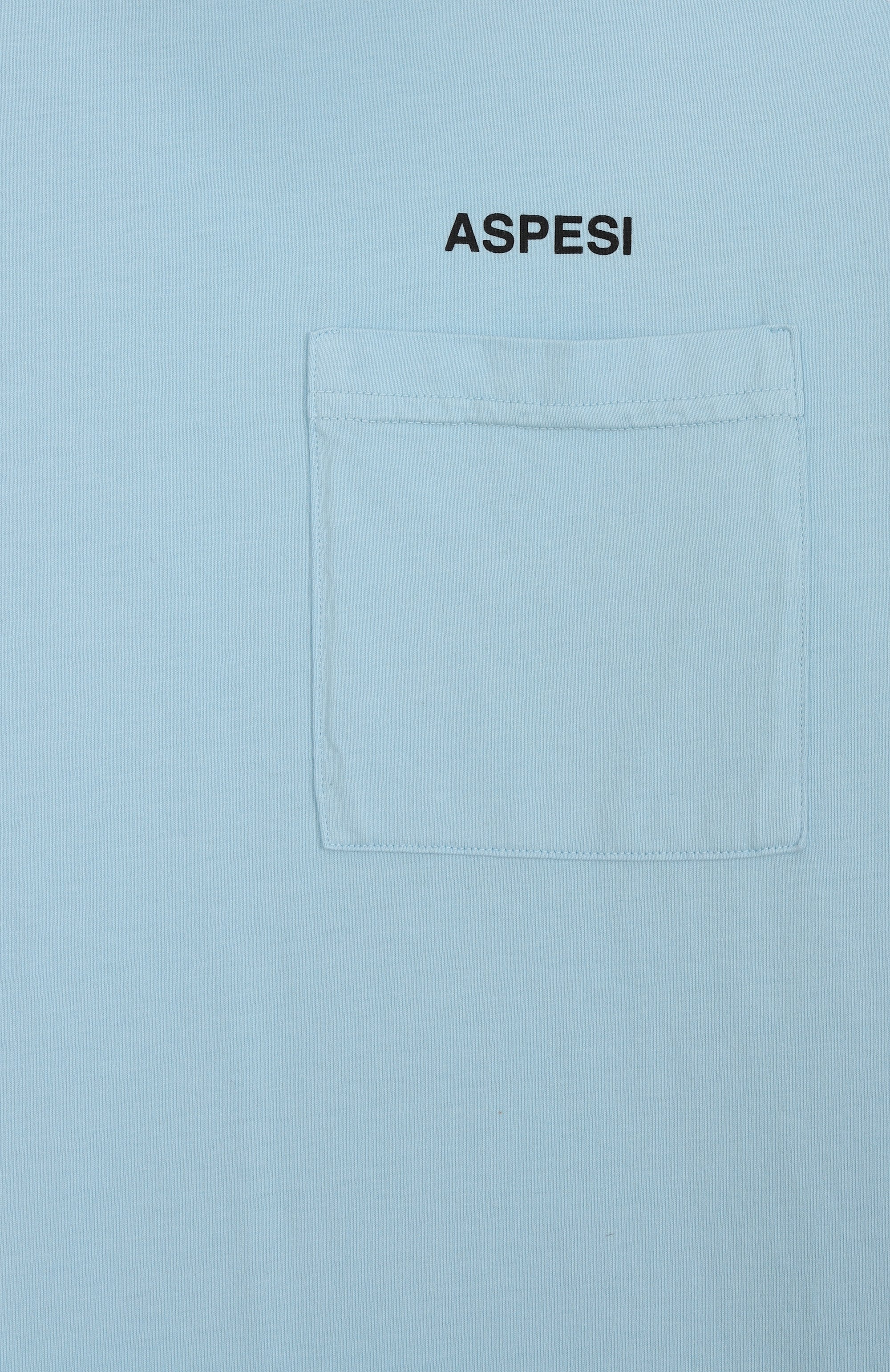 Хлопковая футболка ASPESI голубого цвета по цене 11850 руб., арт. S25047TSM7038/14A-16A, фото 3 Хлопковая футболка ASPESI, арт. S25047TSM7038/14A-16A, фото 3