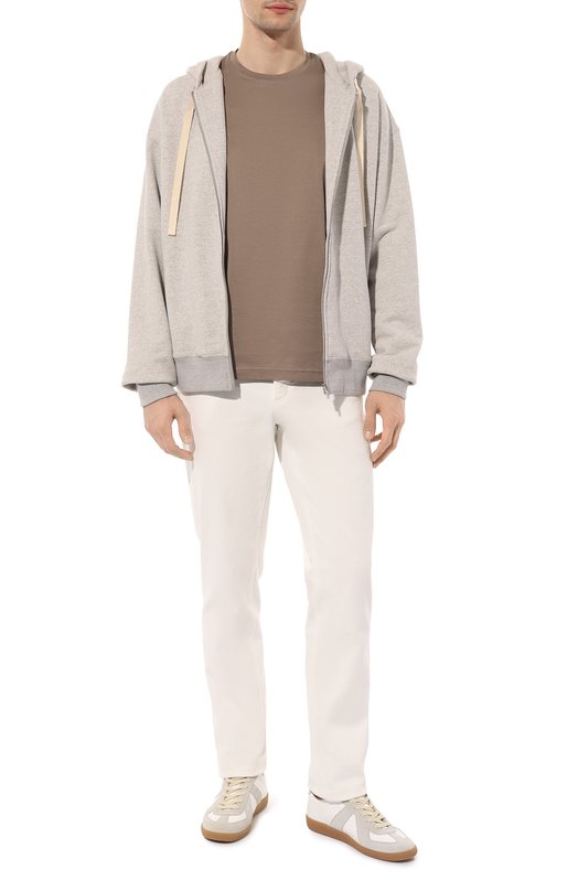 Хлопковая футболка Andrea Campagna TSMC/JERLUX Коричневый  TSMC/JERLUX Фото 2