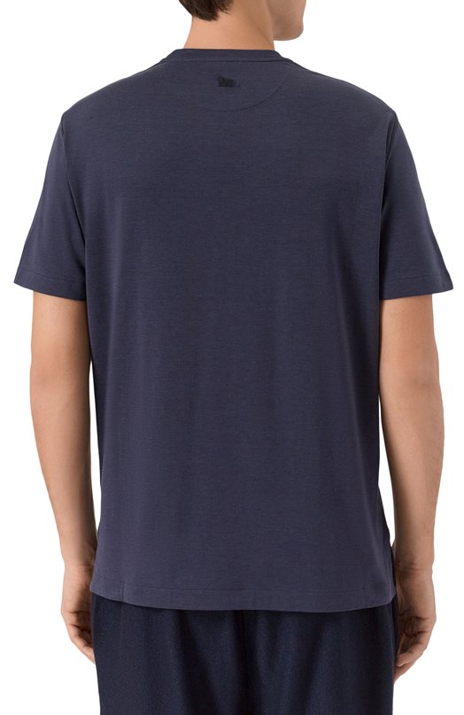 Футболка из шелка и хлопка Colombo TS00412/M0146-U Синий  TS00412/M0146-U Фото 4