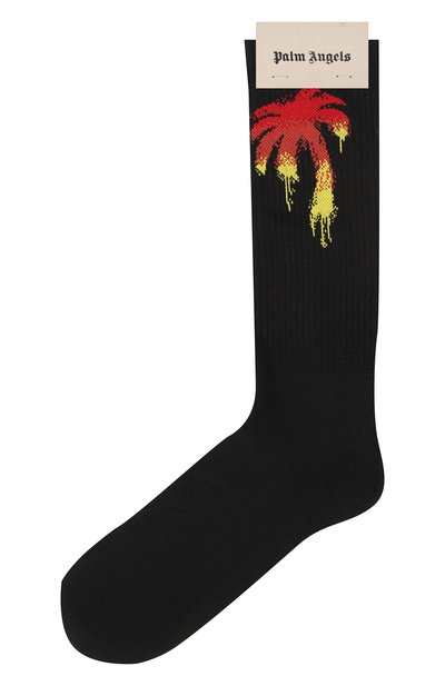 Мужские хлопковые носки PALM ANGELS, арт. PMRA001F23FAB0021025
