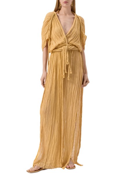 Хлопковое платье KASIA KULENTY, арт. AURA DUSTER G0WN, фото 3