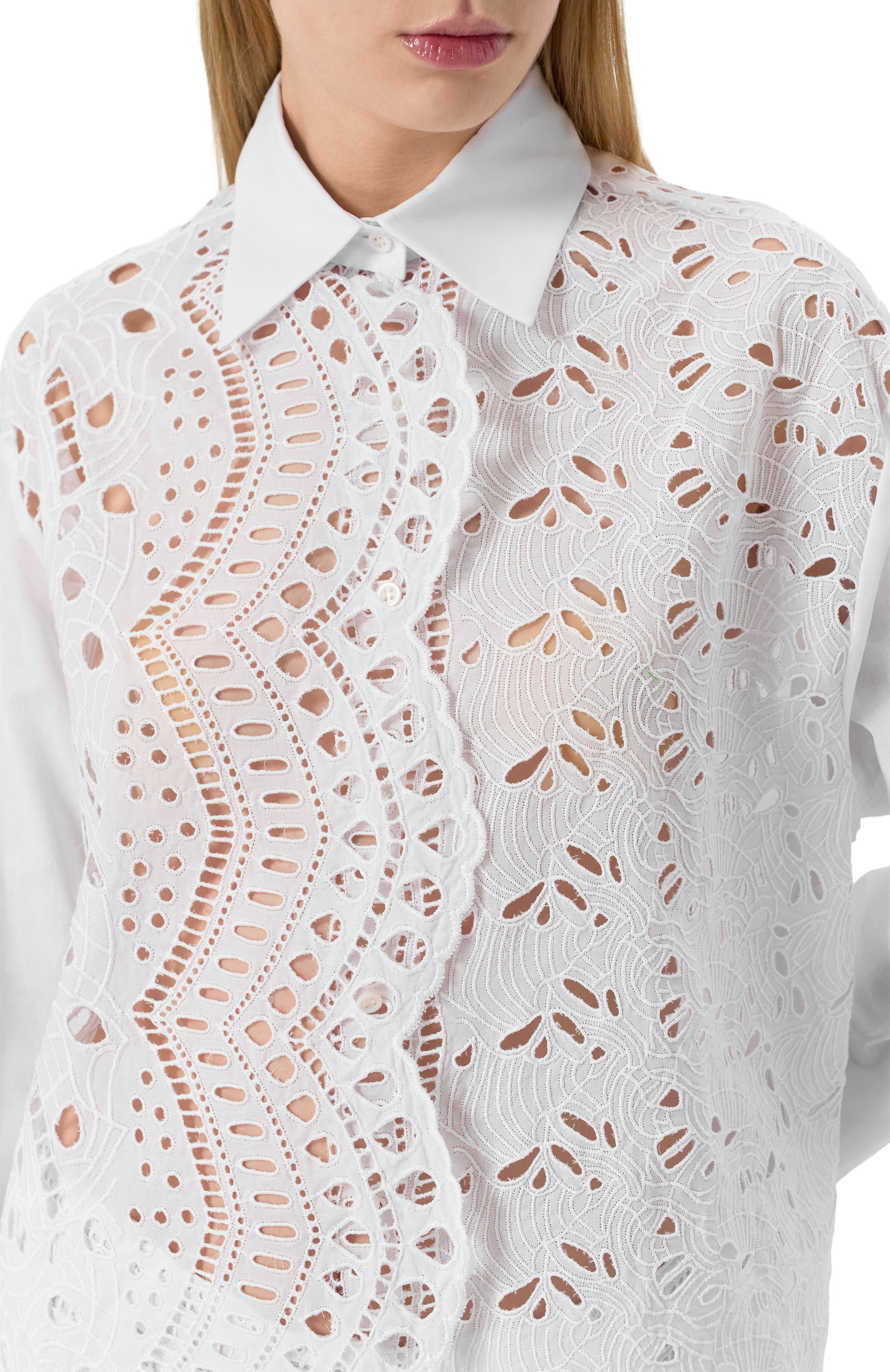 Хлопковая рубашка ERMANNO SCERVINO, арт. D464K613RXT, фото 5