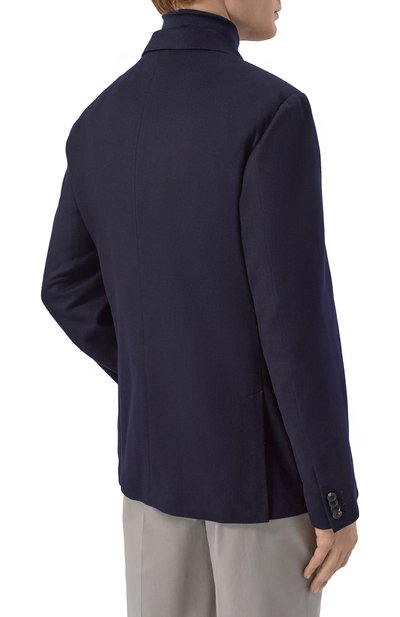Кашемировый пиджак LORO PIANA темно-синего цвета по цене 799500 руб., арт. FAM8684, фото 4 Кашемировый пиджак LORO PIANA, арт. FAM8684, фото 4