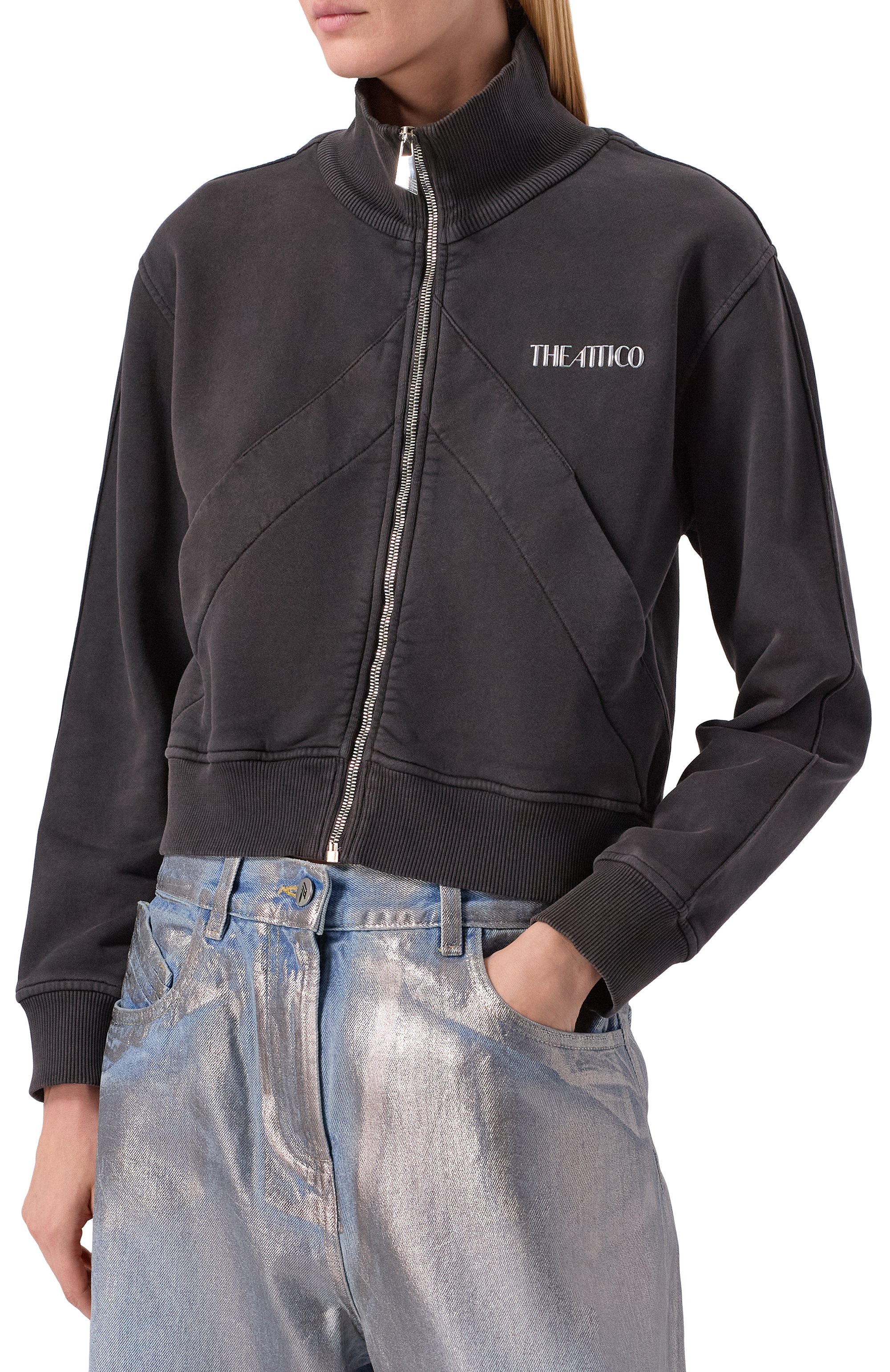 Хлопковая толстовка THE ATTICO, арт. 251WCF00022/JJF003AA, фото 3