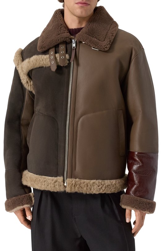 Дубленка из овчины Moschino A3902/5272 Коричневый  A3902/5272 Фото 3