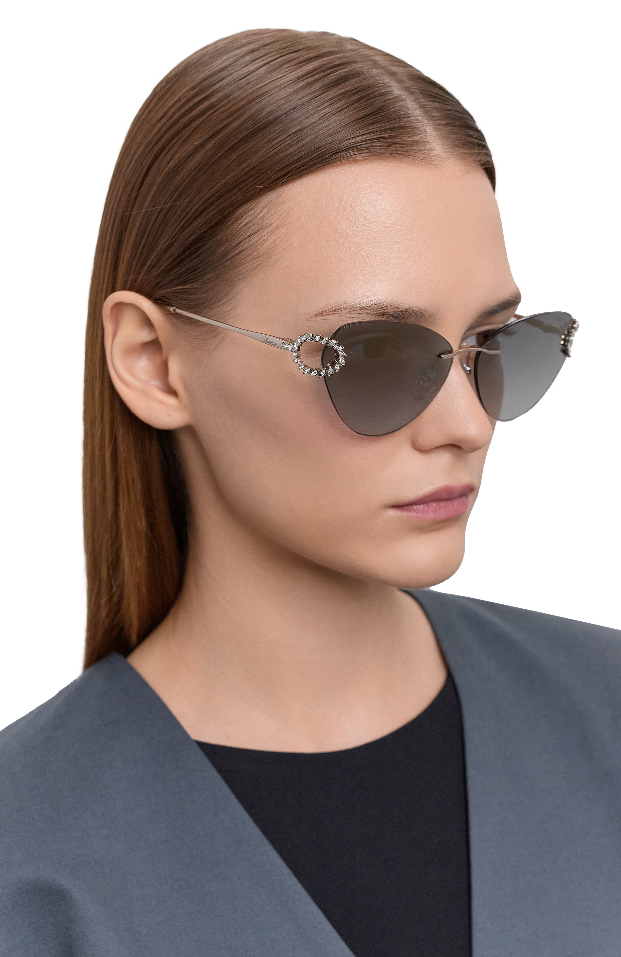 Солнцезащитные очки CHOPARD серого цвета по цене 105500 руб., арт. M15S 594G, фото 2 Солнцезащитные очки CHOPARD, арт. M15S 594G, фото 2