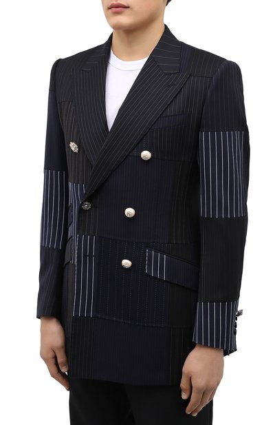 Пиджак из шерсти и шелка DOLCE & GABBANA, арт. G2PQ1Z/GES29, фото 3