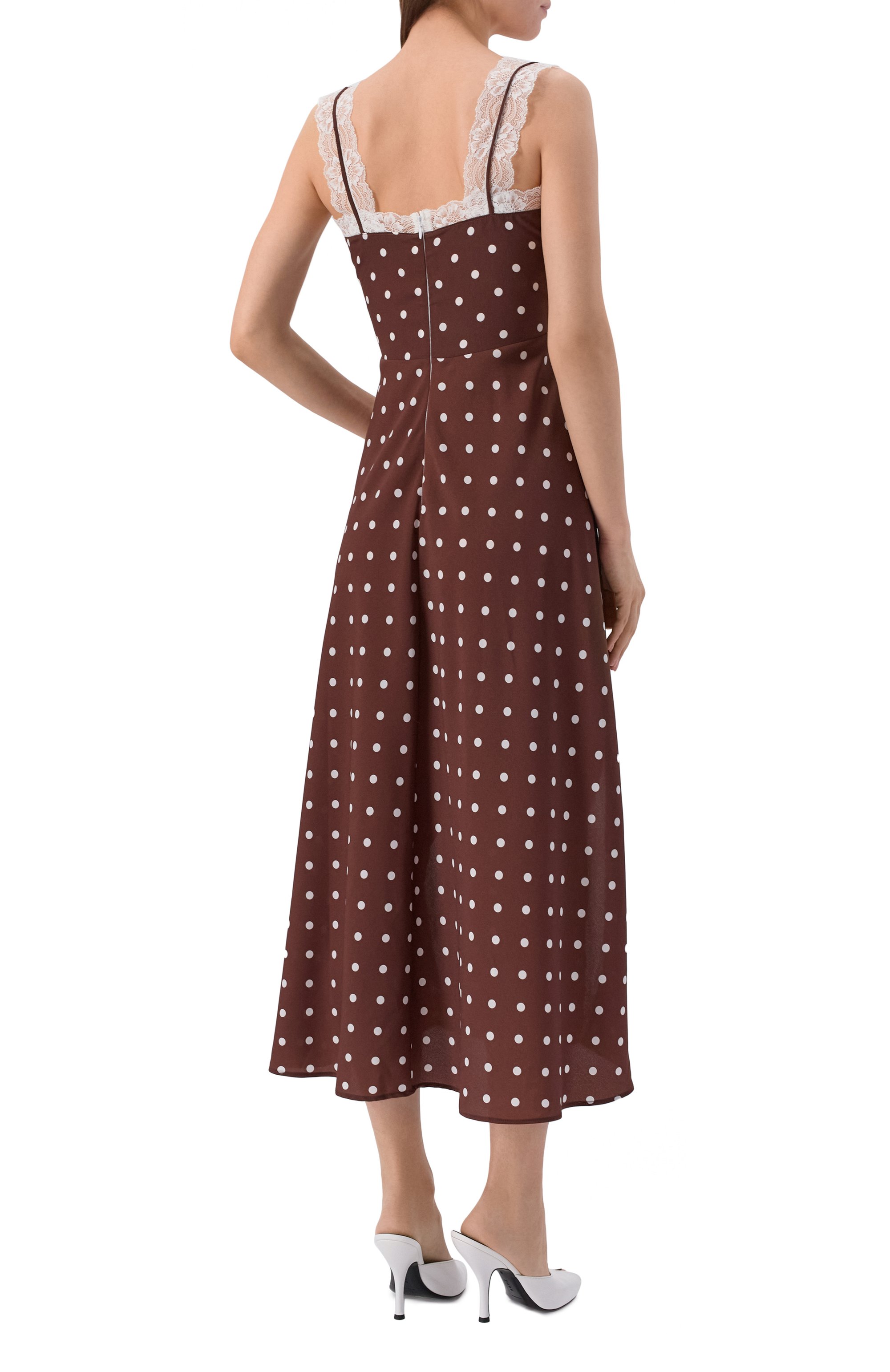 Платье ROWEN ROSE коричневого цвета по цене 89650 руб., арт. DRS_RR472, фото 3 Платье ROWEN ROSE, арт. DRS_RR472, фото 3