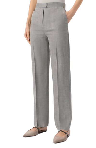 Брюки из шерсти и шелка AGNONA, арт. T70907/R1015, фото 3