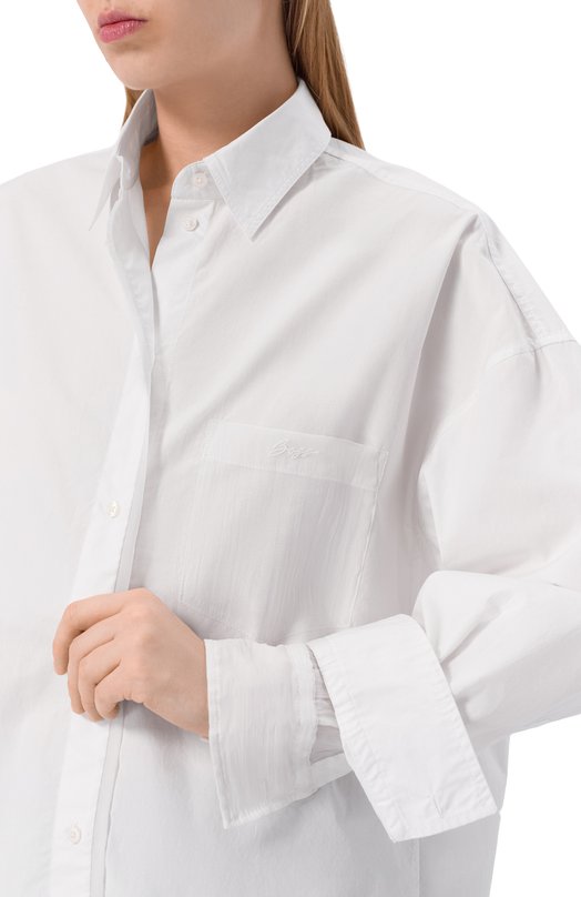 Хлопковая рубашка BOSS Orange 50553532 Белый  50553532 Фото 4