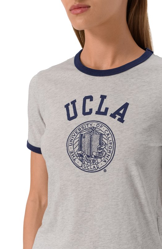 Хлопковая футболка Sporty & Rich x UCLA Sporty and Rich T0073615639GY03 Серый  T0073615639GY03 Фото 5